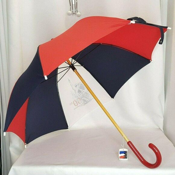 Vintage D-Day Normandy 50th Anniversary Umbrella France Red White Blue 1994 - Picture 4 of 6